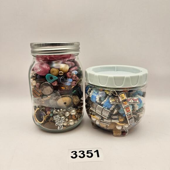 ASSORTED Jewelry - HUGE MIXED JEWELRY MAKING BEAD LOT ITALIAN CHARM BRACELET LINKS STONE WOOD CRAFT